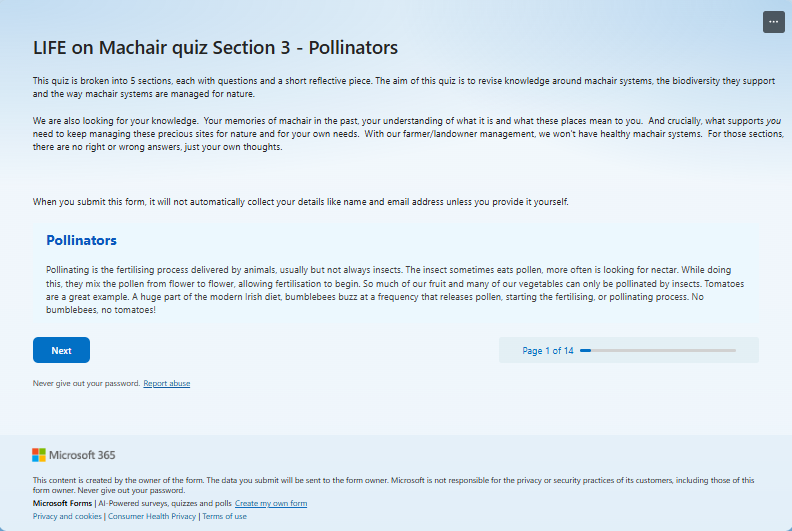 LIFE on Machair Quiz Section 3